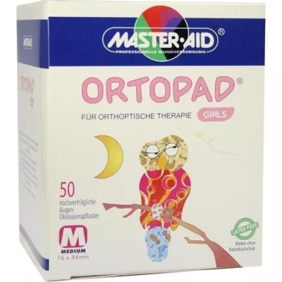 ORTOPAD for jenter medium øyeokklusjonsplaster, 50 stk