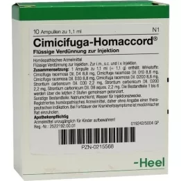 CIMICIFUGA HOMACCORD Ampuller, 10 stk