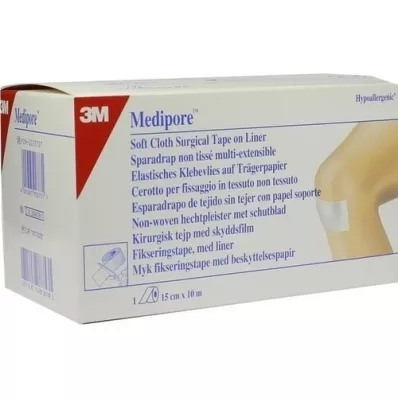 MEDIPORE Fikseringsfleece hypoallergen.15cmx10m 2991NP-3, 1 stk MEDIPORE Fikseringsfleece hypoallergen.15cmx10m 2991NP-3, 1 stk