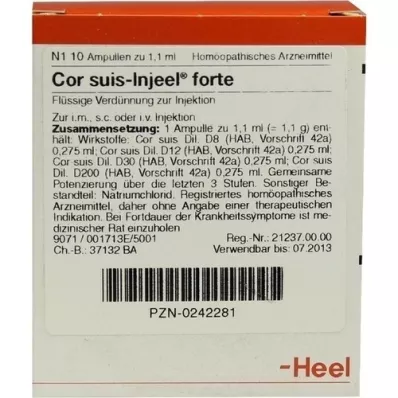 COR SUIS Injeel forte ampuller, 10 stk COR SUIS Injeel forte ampuller, 10 stk