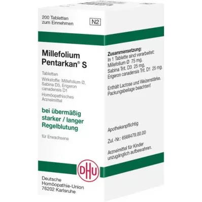 MILLEFOLIUM PENTARKAN S tabletter, 200 stk MILLEFOLIUM PENTARKAN S tabletter, 200 stk