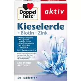 DOPPELHERZ Silika+biotin+sinktabletter, 60 stk