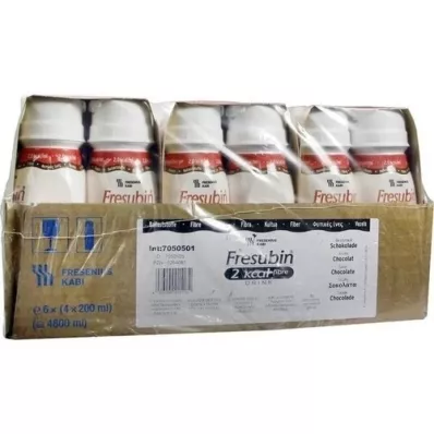 FRESUBIN 2 kcal Fiber DRINK Sjokolade drikkeflaske, 24X200 ml