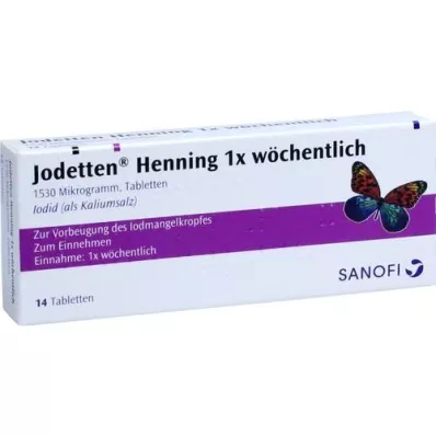 JODETTEN Henning 1x ukentlige tabletter, 14 stk JODETTEN Henning 1x ukentlige tabletter, 14 stk
