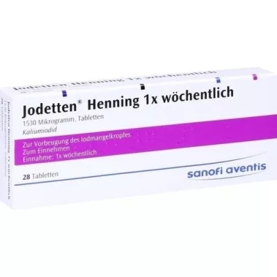 JODETTEN Henning 1x ukentlige tabletter, 28 stk JODETTEN Henning 1x ukentlige tabletter, 28 stk