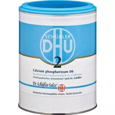 BIOCHEMIE DHU 2 Calcium phosphoricum D 6 tabletter, 1000 stykker BIOCHEMIE DHU 2 Calcium phosphoricum D 6 tabletter, 1000 stykker