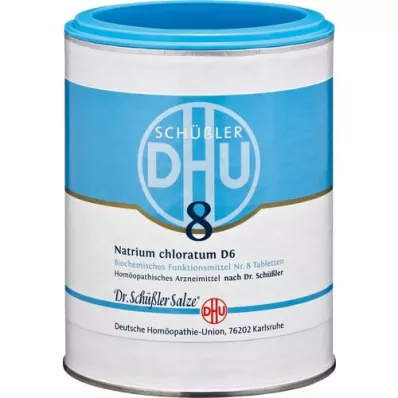 BIOCHEMIE DHU 8 natriumkloratum D 6 tabletter, 1000 stykker BIOCHEMIE DHU 8 natriumkloratum D 6 tabletter, 1000 stykker