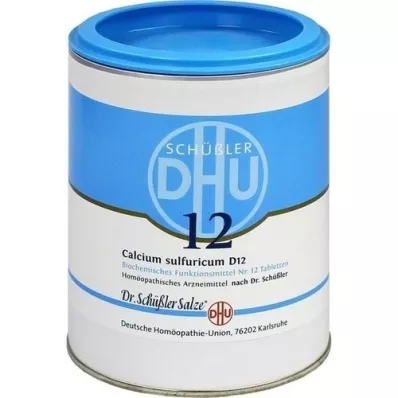 BIOCHEMIE DHU 12 Calcium sulfuricum D 12 tabletter, 1000 stykker BIOCHEMIE DHU 12 Calcium sulfuricum D 12 tabletter, 1000 stykker