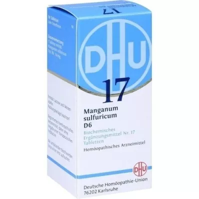 BIOCHEMIE DHU 17 Manganum sulfuricum D 6 tabletter, 80 stk BIOCHEMIE DHU 17 Manganum sulfuricum D 6 tabletter, 80 stk