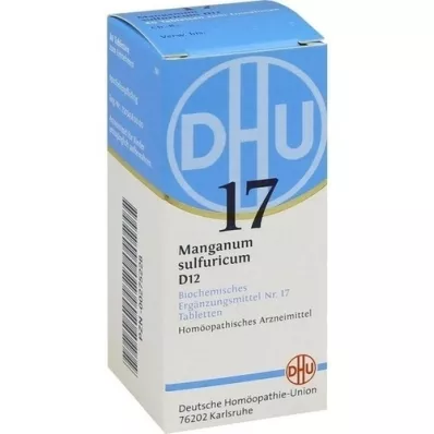 BIOCHEMIE DHU 17 Manganum sulfuricum D 12 tabletter, 80 stk BIOCHEMIE DHU 17 Manganum sulfuricum D 12 tabletter, 80 stk