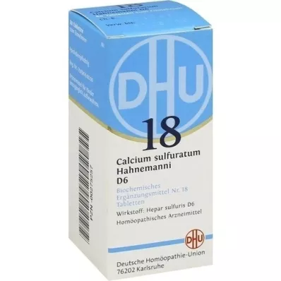 BIOCHEMIE DHU 18 Calcium sulfuratum D 6 tabletter, 80 stk BIOCHEMIE DHU 18 Calcium sulfuratum D 6 tabletter, 80 stk