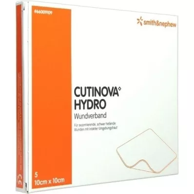 CUTINOVA Hydro 10x10 cm selvklebende sårbandasje, 5 stk CUTINOVA Hydro 10x10 cm selvklebende sårbandasje, 5 stk