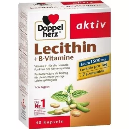 DOPPELHERZ Lecitin + B-vitaminkapsler, 40 stk