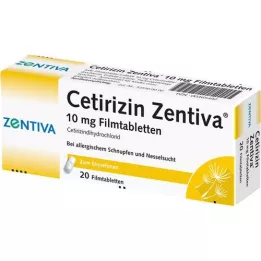 CETIRIZIN Zentiva 10 mg filmdrasjerte tabletter, 20 stk