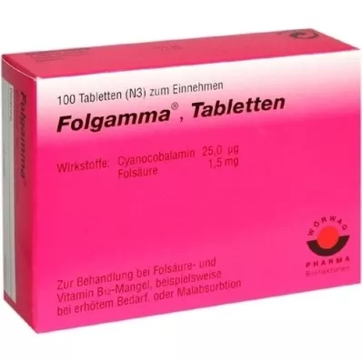 FOLGAMMA Tabletter, 100 stk FOLGAMMA Tabletter, 100 stk