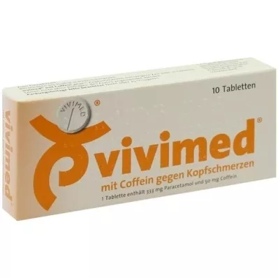 VIVIMED med koffein mot hodepinetabletter, 10 stk VIVIMED med koffein mot hodepinetabletter, 10 stk