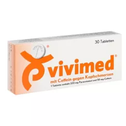 VIVIMED med koffein mot hodepinetabletter, 30 stk