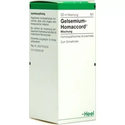 GELSEMIUM HOMACCORD Dråper, 30 ml GELSEMIUM HOMACCORD Dråper, 30 ml