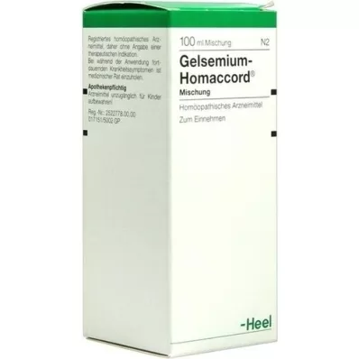 GELSEMIUM HOMACCORD Dråper, 100 ml GELSEMIUM HOMACCORD Dråper, 100 ml