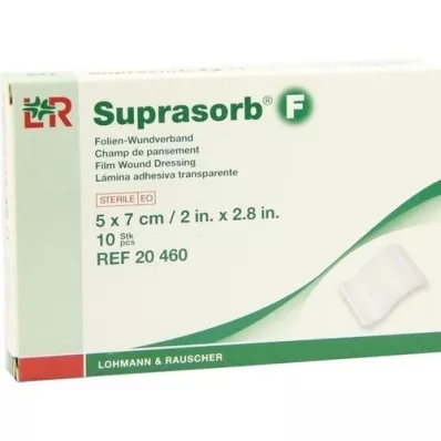 SUPRASORB F Foliesårbandasje 5x7 cm steril, 10 stk