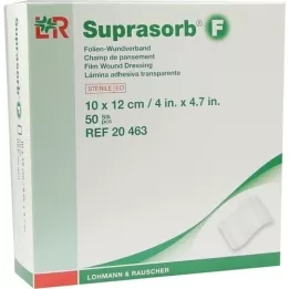 SUPRASORB F Foliesårbandasje 10x12 cm steril, 50 stk