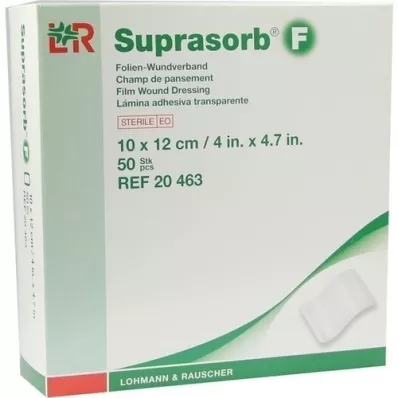 SUPRASORB F Foliesårbandasje 10x12 cm steril, 50 stk SUPRASORB F Foliesårbandasje 10x12 cm steril, 50 stk