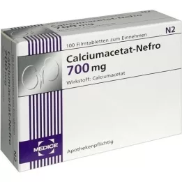 CALCIUMACETAT NEFRO 700 mg filmdrasjerte tabletter, 100 stk