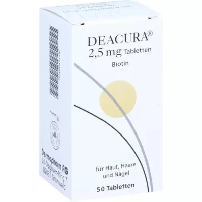 DEACURA 2,5 mg tabletter, 50 stk DEACURA 2,5 mg tabletter, 50 stk