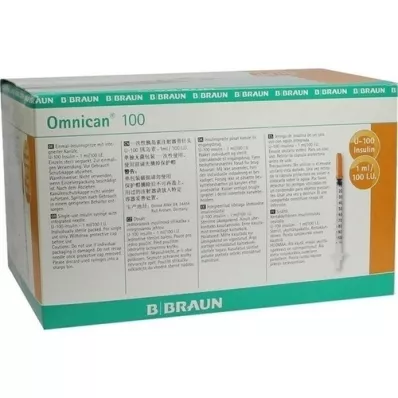 OMNICAN Insulinsprøyte 1 ml U100 med kanal 0,30x12 mm, 100x1 stk OMNICAN Insulinsprøyte 1 ml U100 med kanal 0,30x12 mm, 100x1 stk