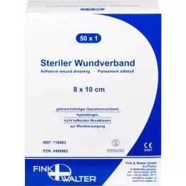 WUNDVERBAND steril 8x10 cm, 50 stk
