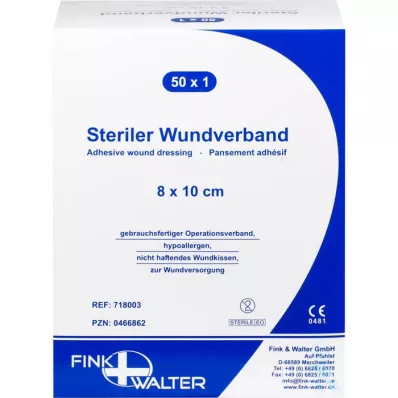 WUNDVERBAND steril 8x10 cm, 50 stk WUNDVERBAND steril 8x10 cm, 50 stk