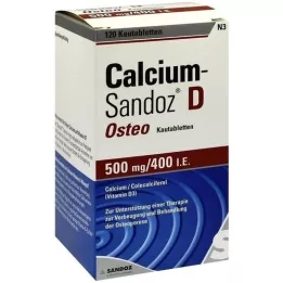 CALCIUM SANDOZ D Osteo 500 mg/400 IE tyggetablett, 120 stk