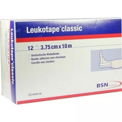 LEUKOTAPE Classic 3,75 cmx10 m hvit, 12 stk LEUKOTAPE Classic 3,75 cmx10 m hvit, 12 stk