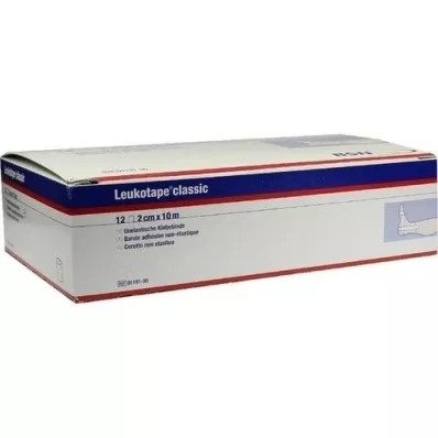 LEUKOTAPE Classic 2 cmx10 m hvit, 12 stk LEUKOTAPE Classic 2 cmx10 m hvit, 12 stk