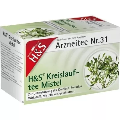 H&S Circulation Tea Misteltein Filterpose, 20X2,0 g H&S Circulation Tea Misteltein Filterpose, 20X2,0 g