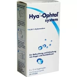 HYA-OPHTAL system øyedråper, 2X15 ml