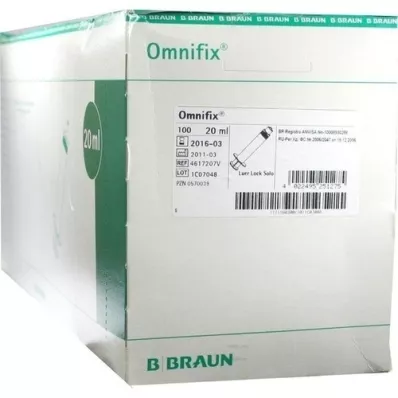 OMNIFIX Solo Spr.20 ml Luer Lock lateksfri, 100X20 ml OMNIFIX Solo Spr.20 ml Luer Lock lateksfri, 100X20 ml