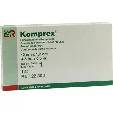 KOMPREX Skumgummi kompr. størrelse 1 nyrepass, 1 stk