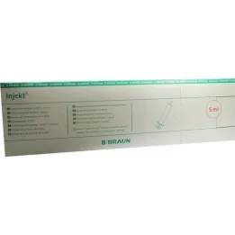 INJEKT Solo sprøyte 5 ml LL sentrisk PVC-fri, 100X5 ml