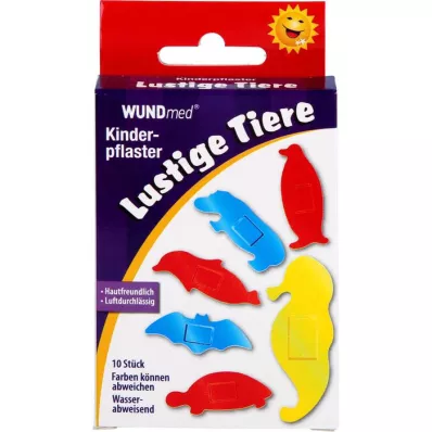 KINDERPFLASTER morsomme dyr, 10 stk