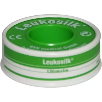 LEUKOSILK 1,25 cmx5 m, 1 stk LEUKOSILK 1,25 cmx5 m, 1 stk