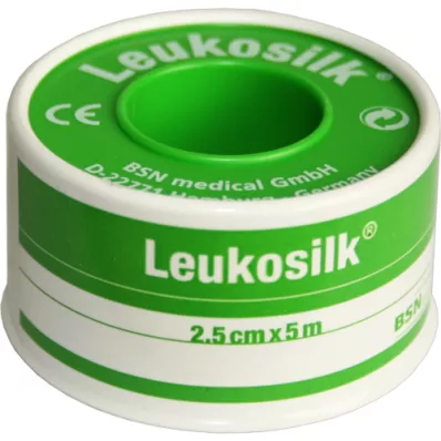 LEUKOSILK 2,5 cmx5 m, 1 stk LEUKOSILK 2,5 cmx5 m, 1 stk