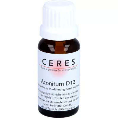 CERES Aconitum D 12 Fortynning, 20 ml CERES Aconitum D 12 Fortynning, 20 ml