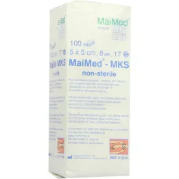 SCHLITZKOMPRESSEN 5x5 cm usteril 8-fold, 100 stk