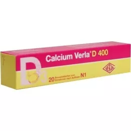 CALCIUM VERLA D 400 brusetabletter, 20 stk