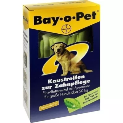 BAY O PET Tannkrem tyggestrips spearmint for store hunder, 140 g BAY O PET Tannkrem tyggestrips spearmint for store hunder, 140 g