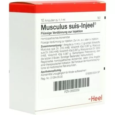MUSCULUS SUIS Injeel ampuller, 10 stk MUSCULUS SUIS Injeel ampuller, 10 stk