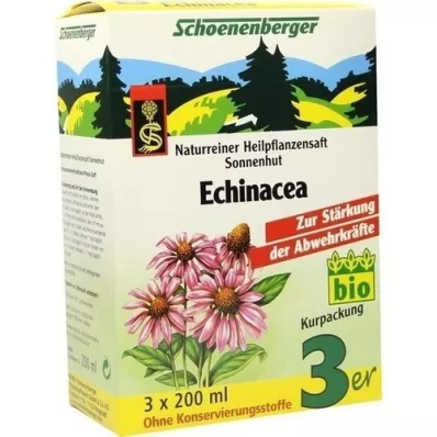 ECHINACEA SAFT Schoenenberger medisinsk plantejuice, 3X200 ml ECHINACEA SAFT Schoenenberger medisinsk plantejuice, 3X200 ml
