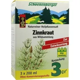 ZINNKRAUT SAFT Schoenenberger medisinsk plantejuice, 3X200 ml