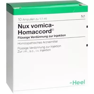 NUX VOMICA HOMACCORD Ampuller, 10 stk NUX VOMICA HOMACCORD Ampuller, 10 stk